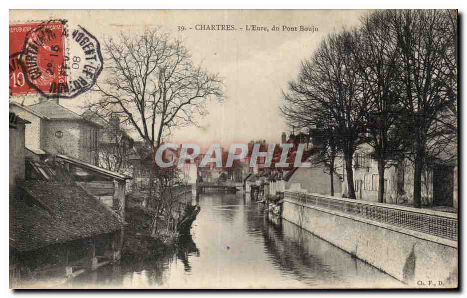Chartres - L'Eure, du Pont Bouju — Gh. F., D. — n°39