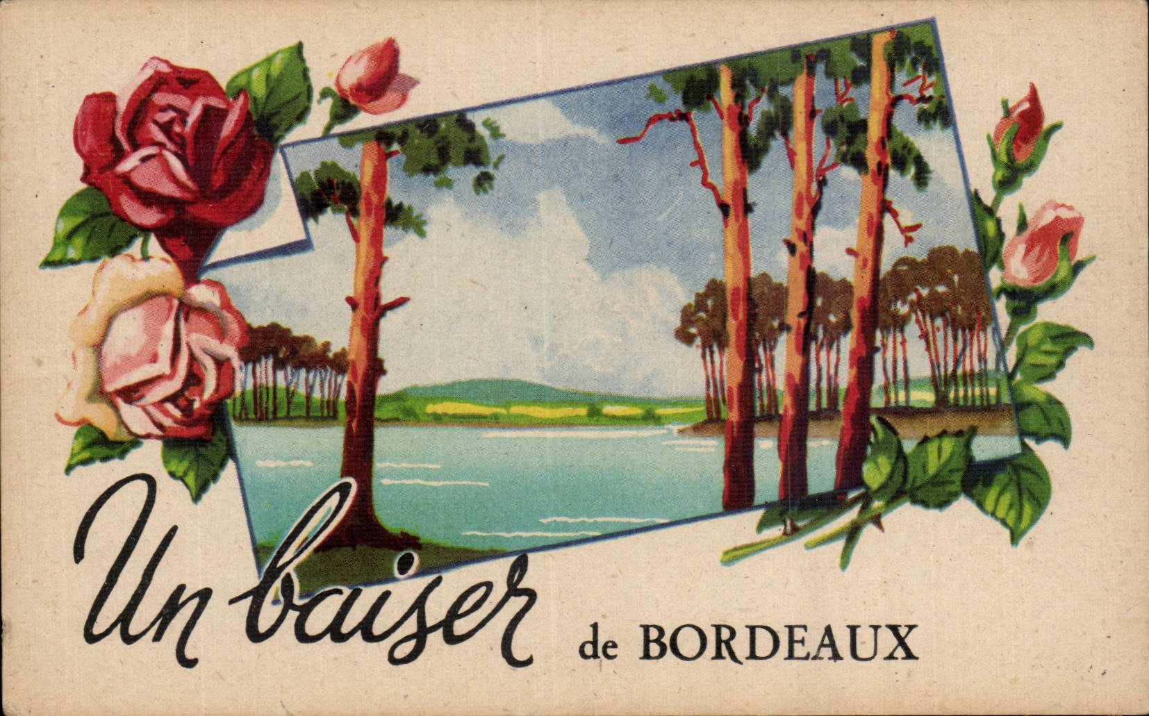 Bordeaux - Un Baiser - CPA 