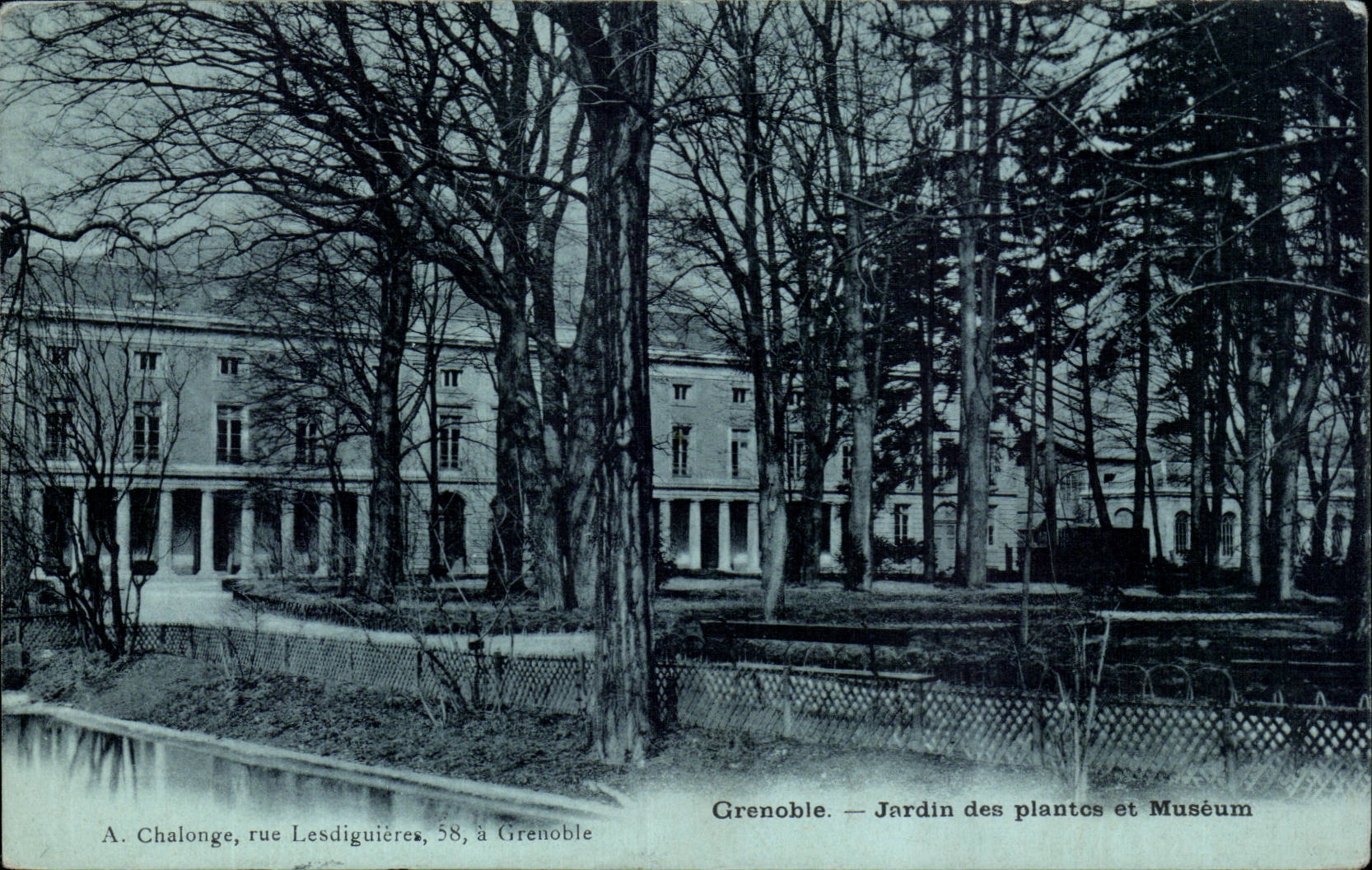Grenoble — Jardin des plantes et Muséum — A. Chalonge, rue Lesdiguières, 58, à Grenoble