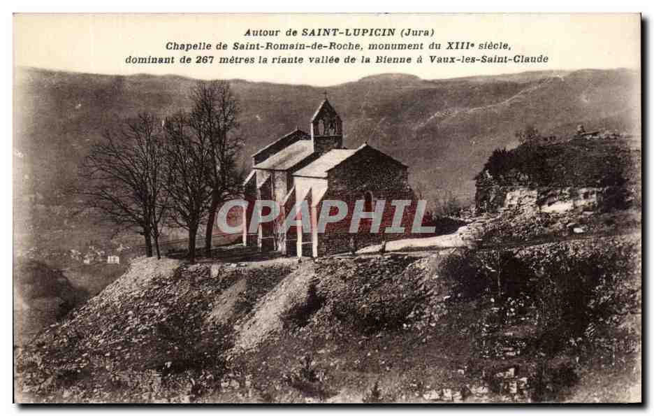 Autour de Saint Lupicin - Chapelle de Saint Romain de Roche - CPA 