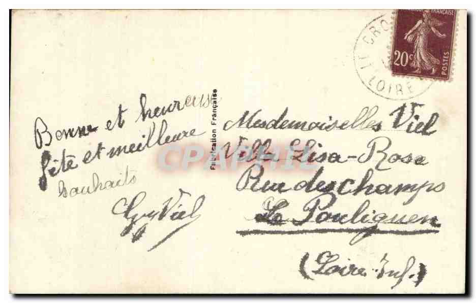 Fleurs Violette - Violet - CPA  — Rückseite