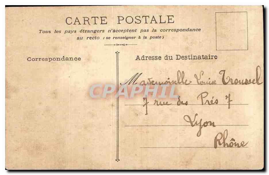Fleurs Violette - Violet - CPA  — Verso
