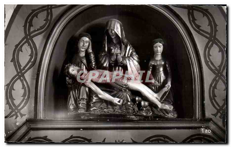 Goldverzierte Holzpietà — Pfarrkirche von Arreau — 14. Jahrhundert — M. Berjaud, Bordeaux