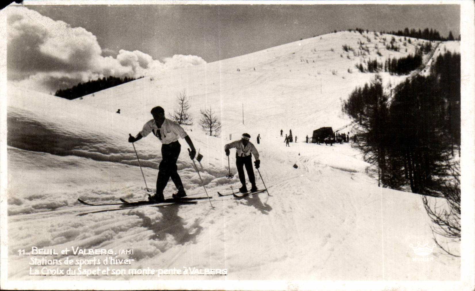 CPSM Beuil et Valberg Stattions de sports d hiver La croix du Sapet et son mont pente a Valberg