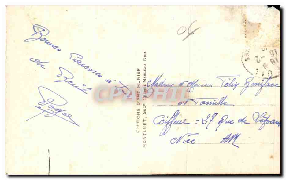 CPSM Beuil et Valberg Stattions de sports d hiver La croix du Sapet et son mont pente a Valberg — Back