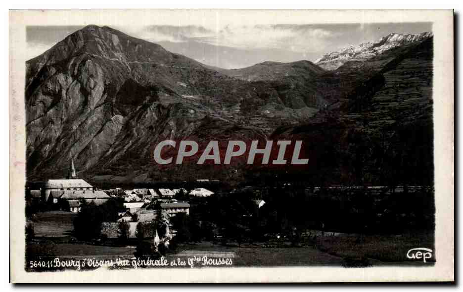 Bourg d'Oisans — vue générale et les Alpes Rousses — Gep