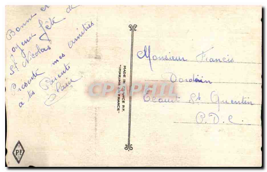 CPA Fantaisie Femme et couple — Verso