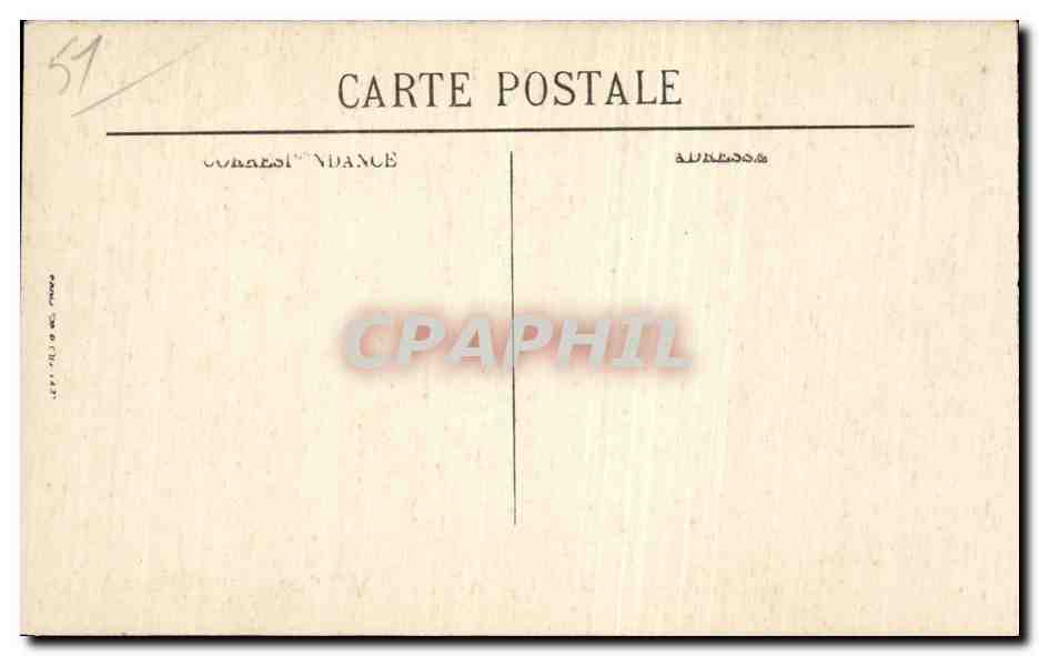 Bataille de la Marne (6-13 Sept. 1914) — Au Château de Mondement, préoccupé par le Kronprinz et son état-major les 6 et 7 Septembre. (Extrait de « En Plein Feu ») — Vues Paris n° 51 — Reverso