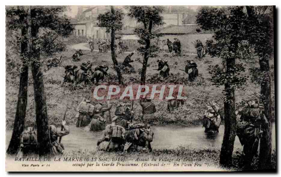 Bataille de la Marne — Assaut du village d'Élincourt — Vise Paris n°14