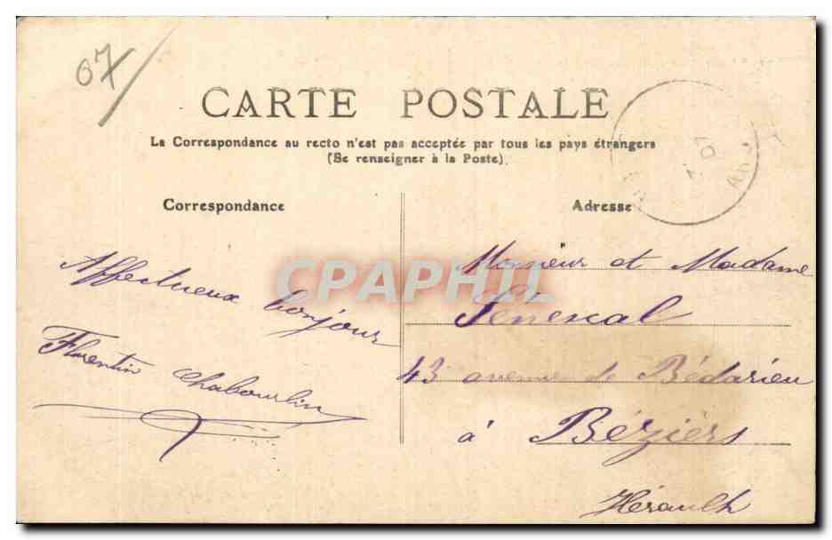 CPA Vals les Bains Le casino et la Volane  — Rückseite