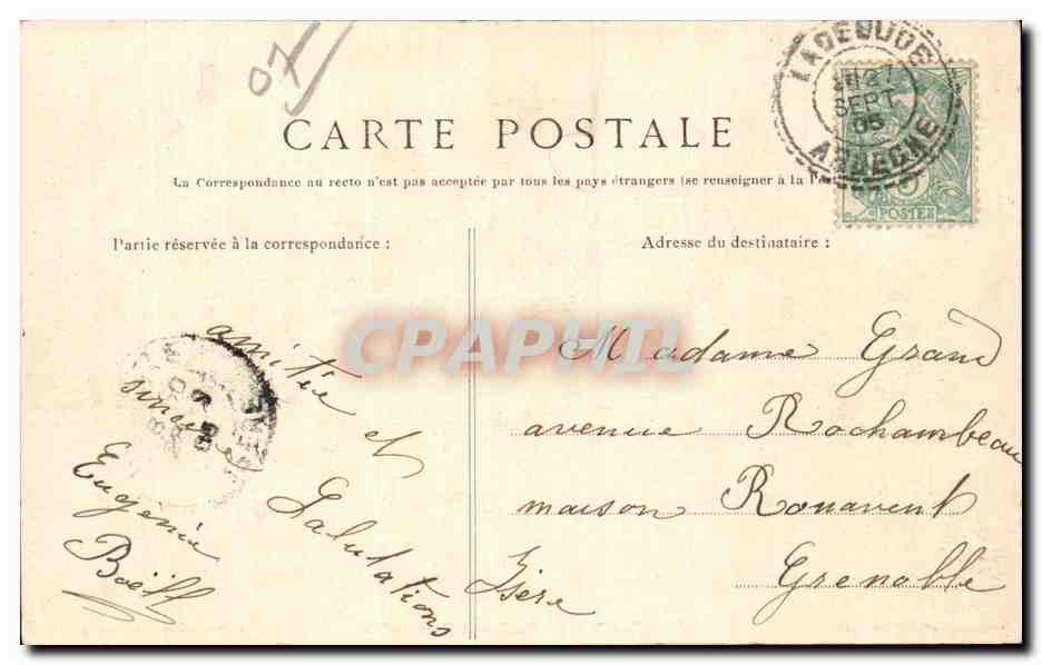 VALS — Sources Pauline et Constantine — cliché Boisson — Rückseite