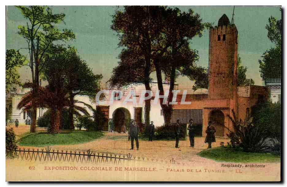 CPA Marseille Exposition coloniale 1922 Palais de la Tunisie