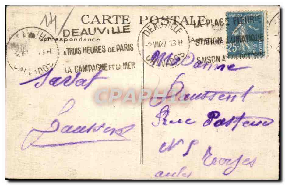 Deauville — Le Casino et le Boulevard de la Mer — G. F., Le Havre — Rückseite