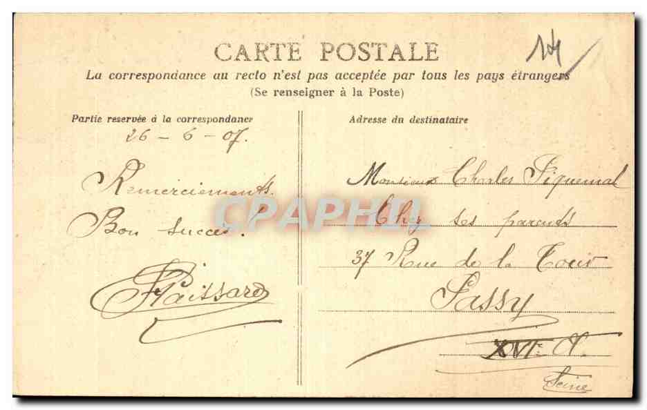 CPA Bords de l Orne Harcourt Panorama du Hom — Verso