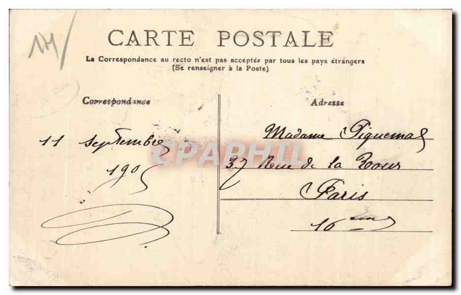 CPA Trouville sur Mer Vue generale prise de Deauville — Verso