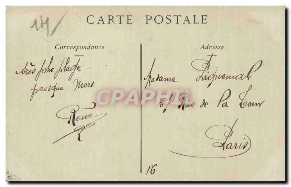 CPA Cabourg Le casino et la promenade de la plage  — Rückseite