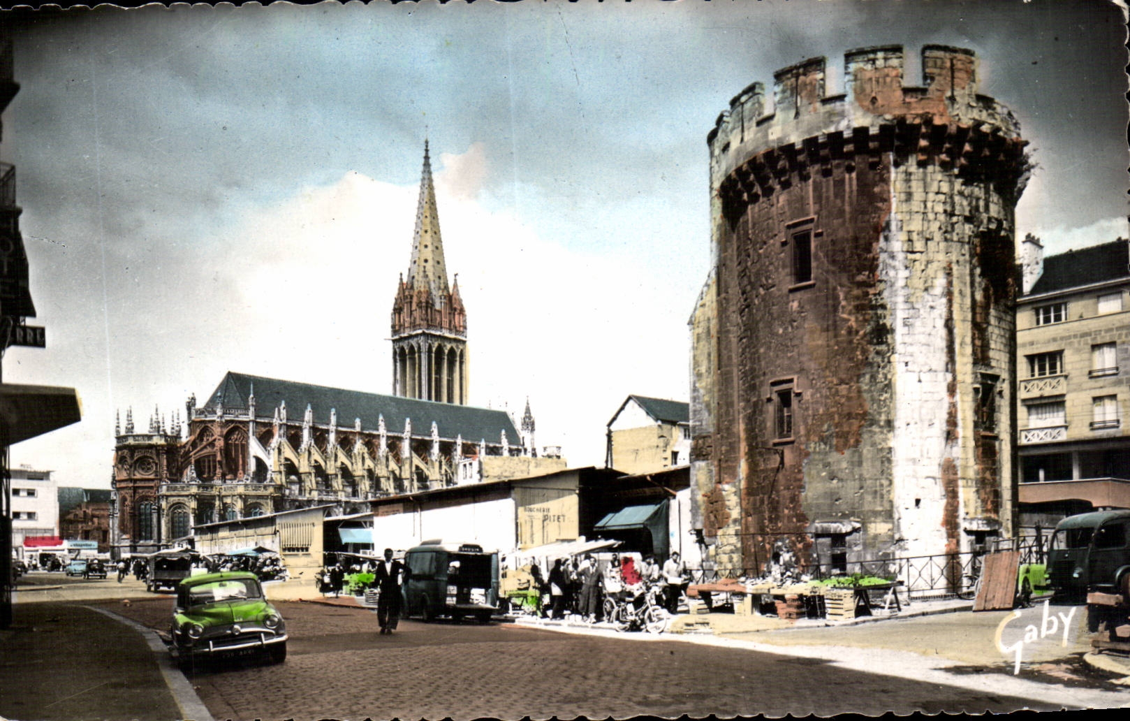 CPSM Caen La Tour le Roy et l eglise St Pierre
