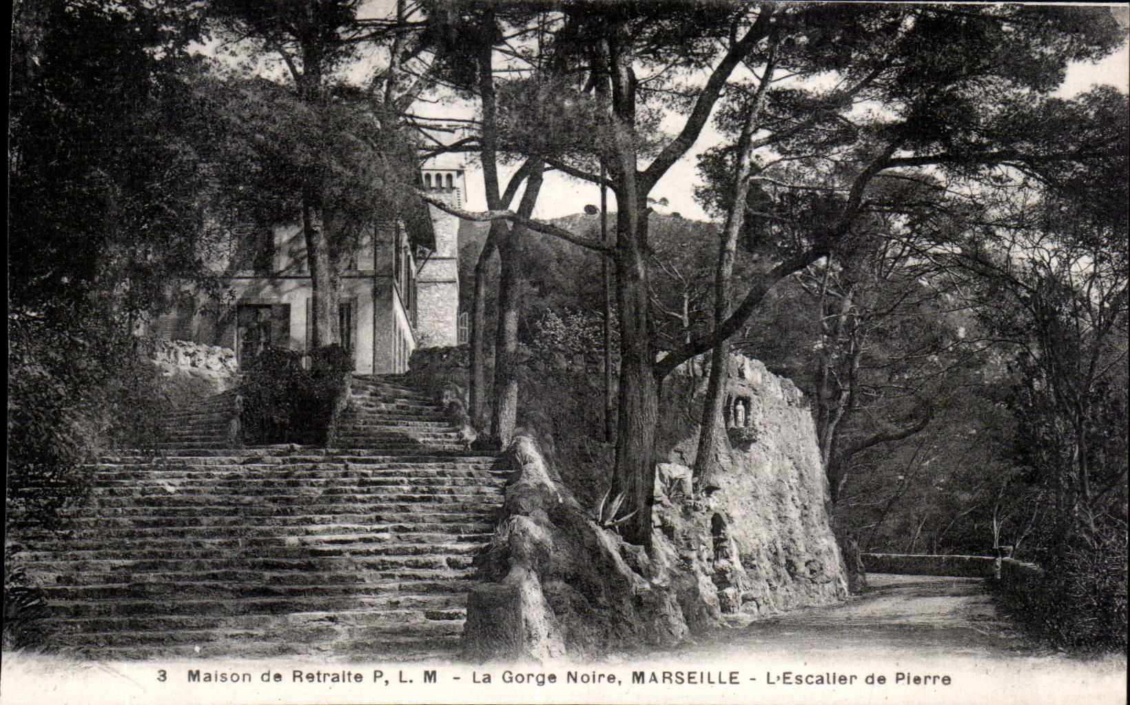 CPA Maison de retraite PLM La gorge noire Marseille L escalier de pierre