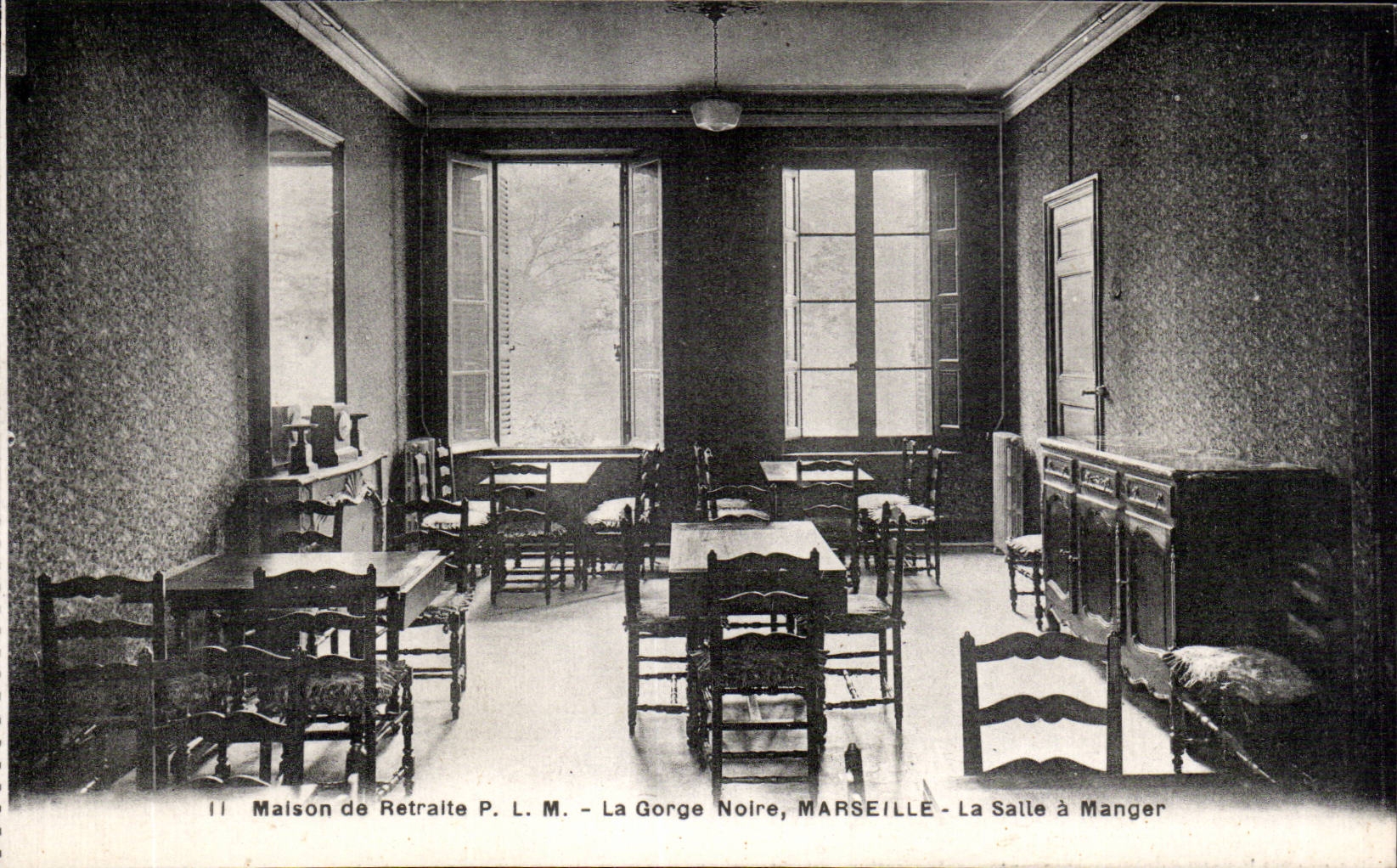 CPA Maison de retraite PLM La gorge noire Marseille La salle a manger