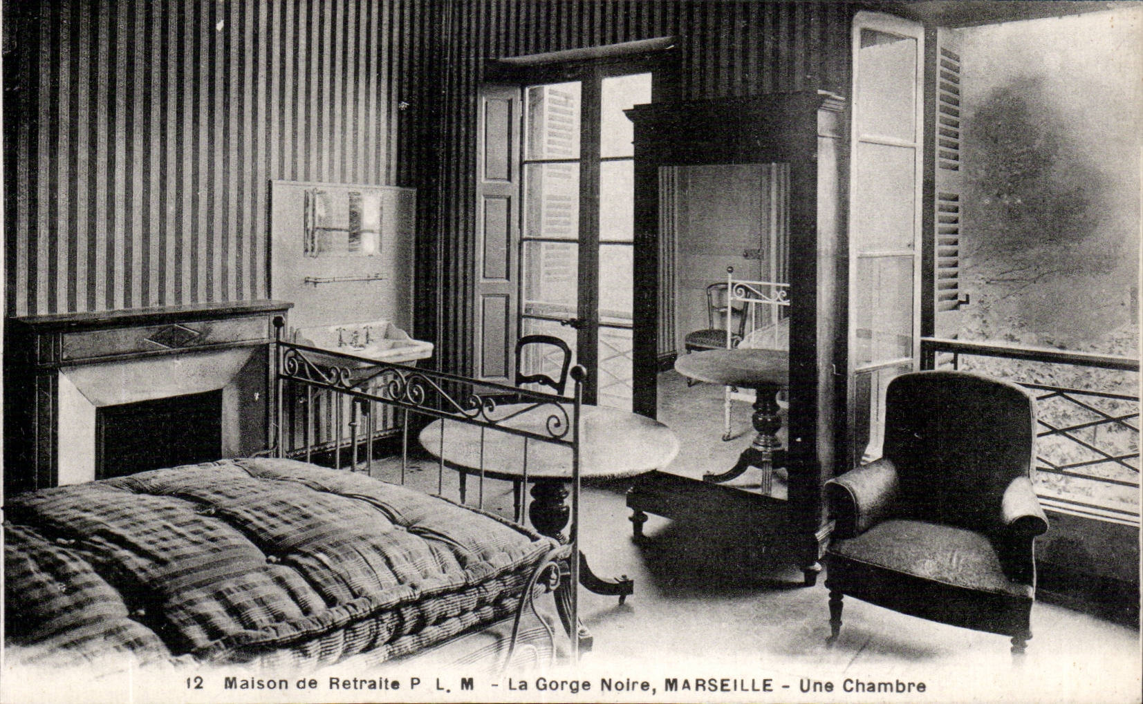 CPA Maison de retraite PLM La gorge noire Marseille Une chambre 