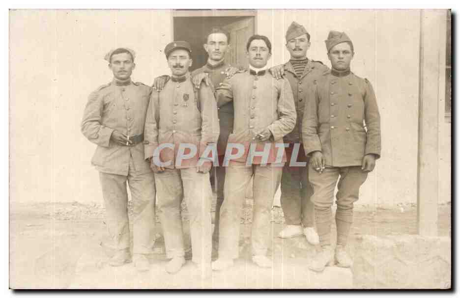 CARTE PHOTO Militaria Soldats Groupe de bretons 
