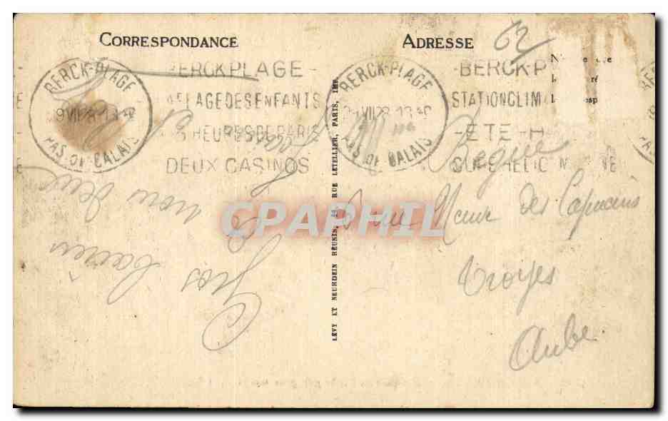 CPA Berck Plage Barques de peche par gros temps Bateau Boat Ship — Rückseite