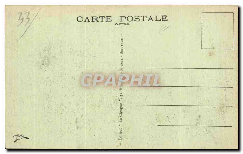 CPA Bordeaux Place Gambetta vers la rue judaique Juif Jew — Verso