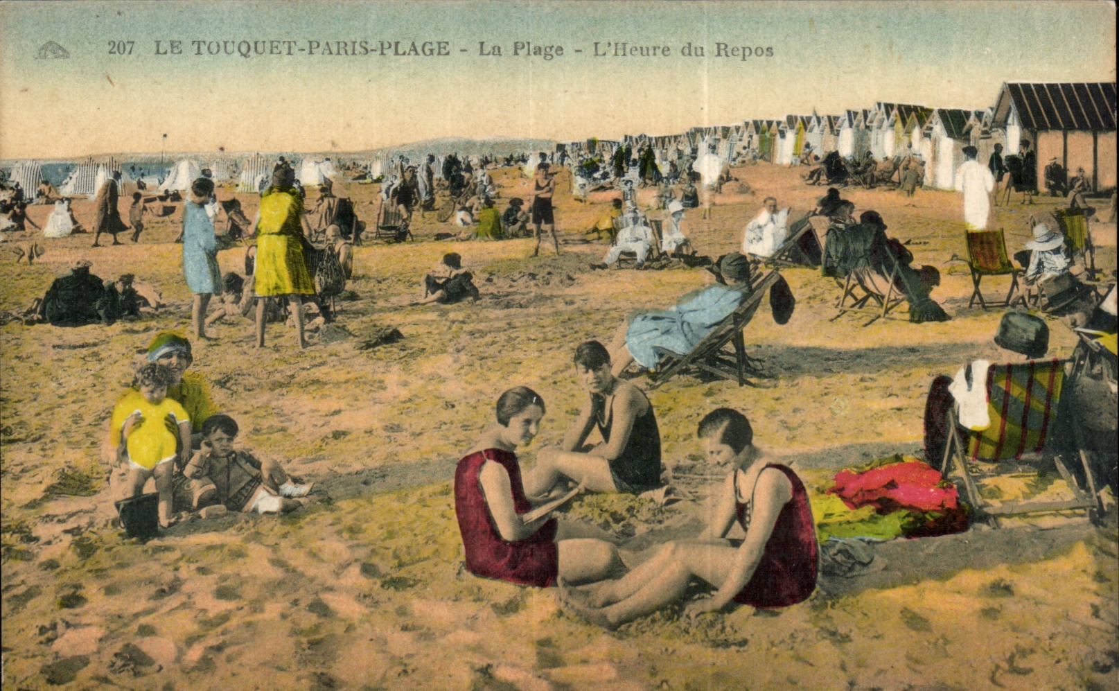 CPA Le Touquet Paris Plage La plage L heure du repos
