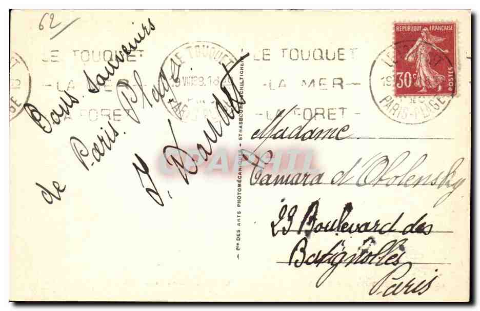 Le Grand Casino de la Forêt - Un coin du Restaurant — R. Jourde, arch. — LL 313 — Rückseite