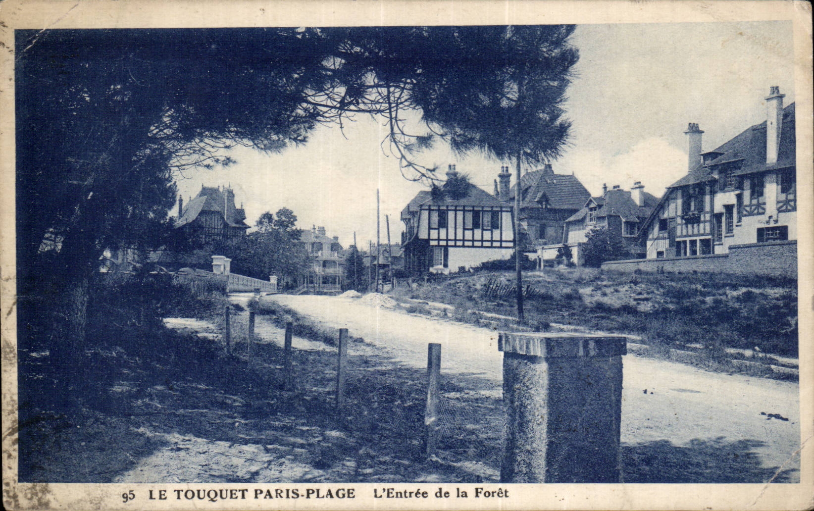 Vintage Postcard Le Touquet Paris Plage The entrance to the forest
