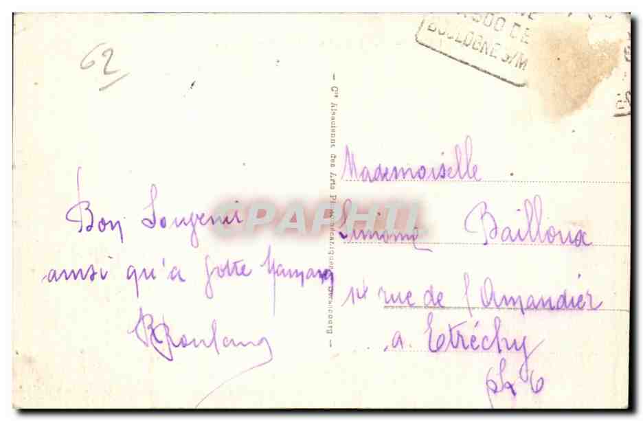Boulogne-sur-Mer - La Mole y el Casino — Reverso