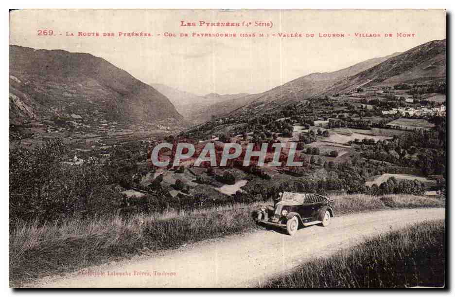 CPA La route des Pyrenees Vallee du Louron Village de Mont 