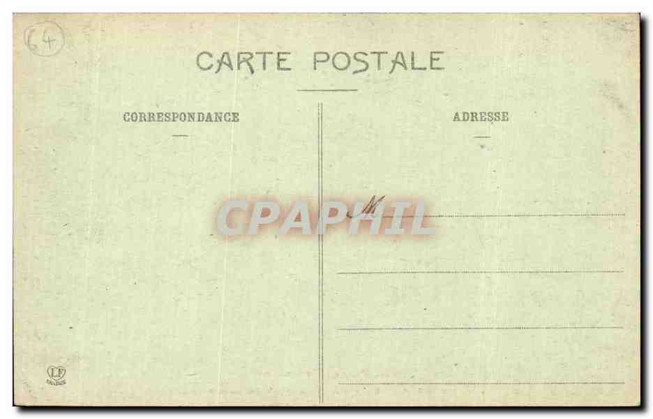 CPA Eaux Bonnes L etablissement thermal et l eglise — Rückseite