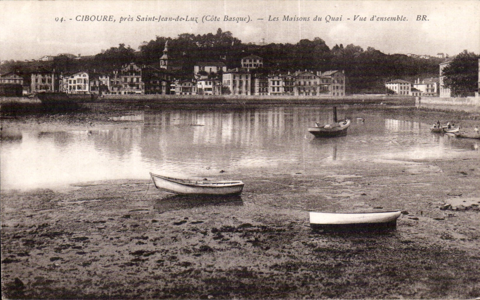 Ciboure, près Saint-Jean-de-Luz (Côte Basque) — Les Maisons du Quai — Vue d'ensemble. BR.