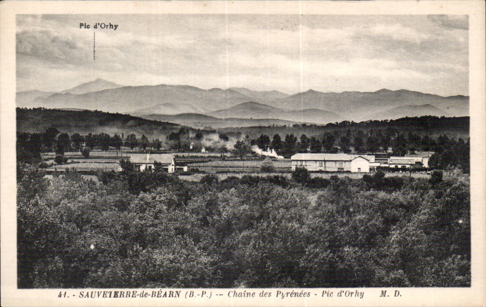 Sauveterre-de-Béarn — Chaîne des Pyrénées - Pic d'Orhy — M.D. n°44