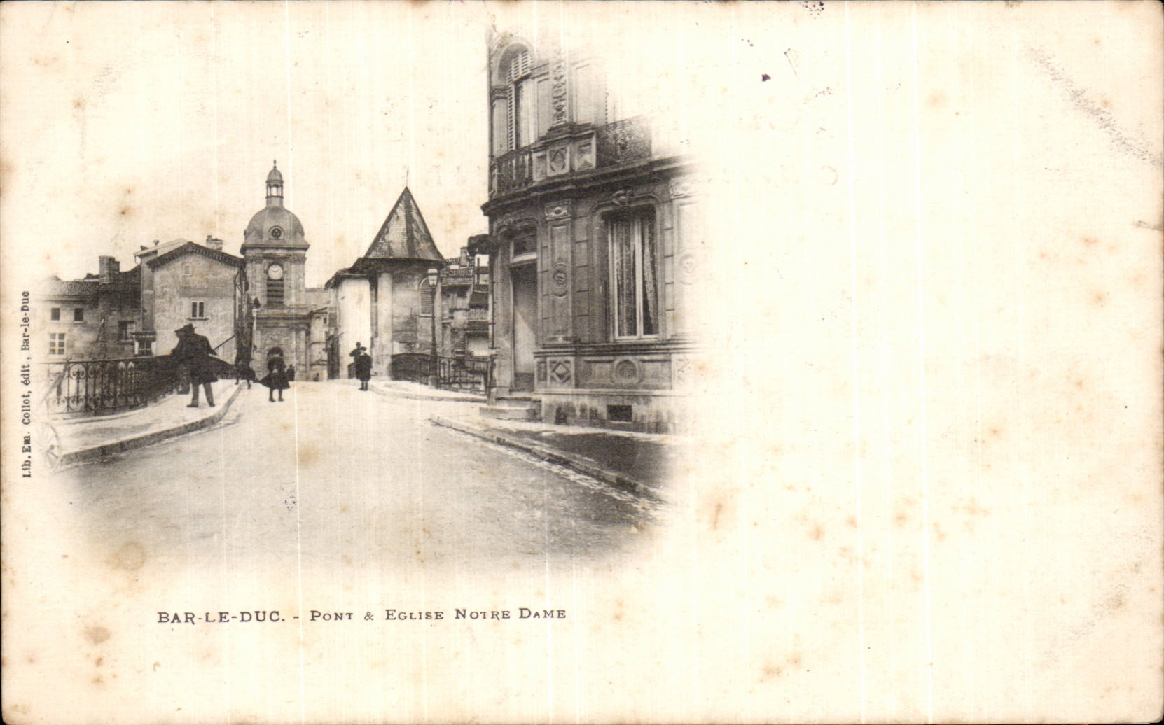 CPA Bar le Duc Pont et eglise Notre Dame