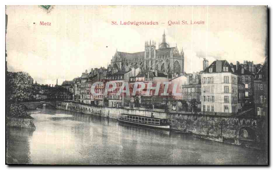 CPA Metz St Ludwigsstaden Quai St Louis 