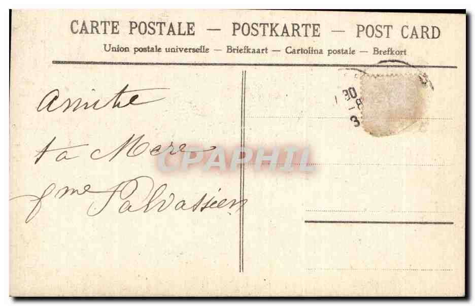 CPA Fantaisie Fleurs Heureuse fete Colombe — Rückseite