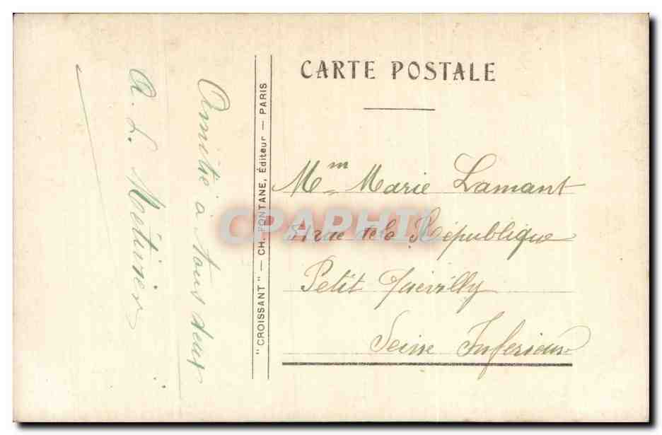 CPA Fantaisie Fleurs Oiseau Bonne fete — Rückseite