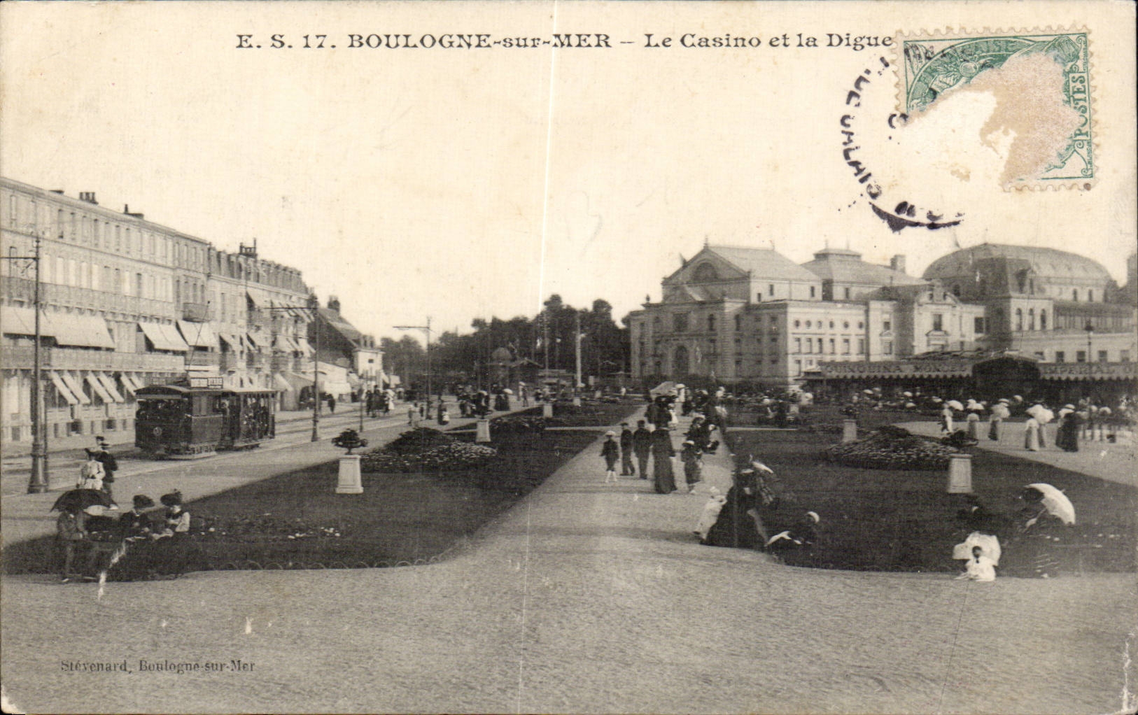 Boulogne-sur-Mer — Le Casino et la Digue — Steyenard, E.S. 17