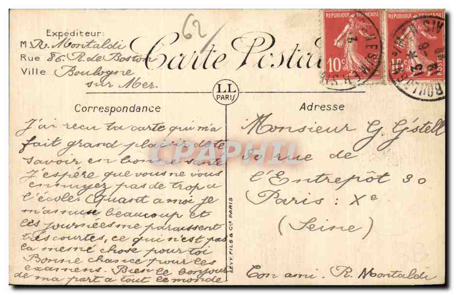 Boulogne-sur-Mer — La Sortie des Barques de Pêche — LL — Rückseite