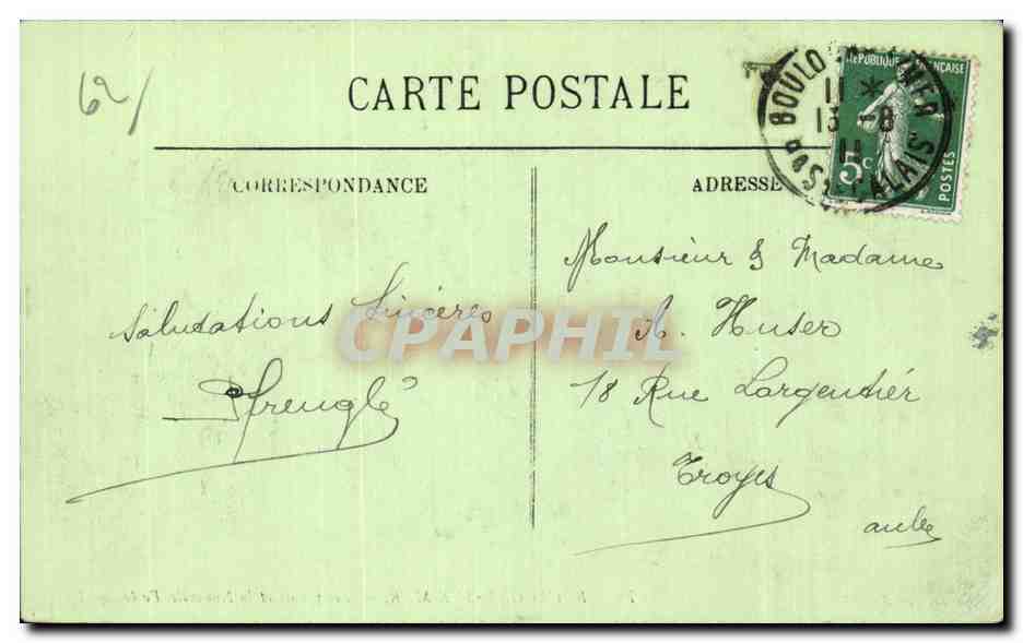 Boulogne-sur-Mer — Los muelles y la Nueva Posta — LL — Reverso