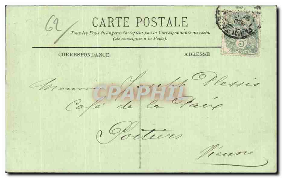 CPA Boulogne sur Mer Ecaillere de la Halle Folklore Costume Metier — Verso