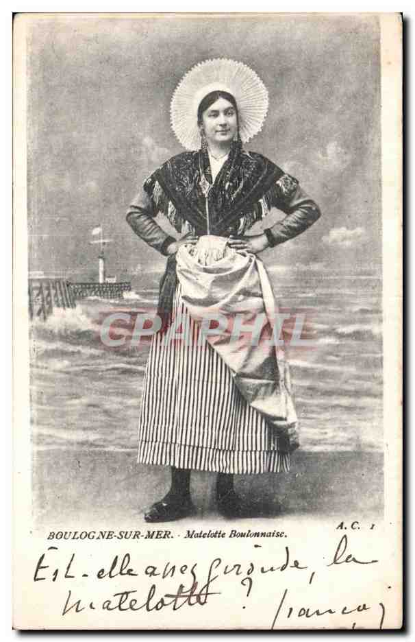 CPA Boulogne sur Mer Matelotte Boulonnaise Folklore Costume Metier