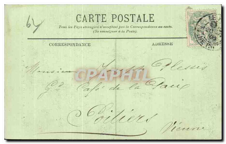 CPA Boulogne sur Mer Type de Matelote Folklore Costume — Verso