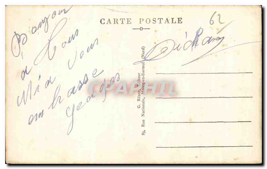 CPA Berck plage Hopital Bouville — Rückseite