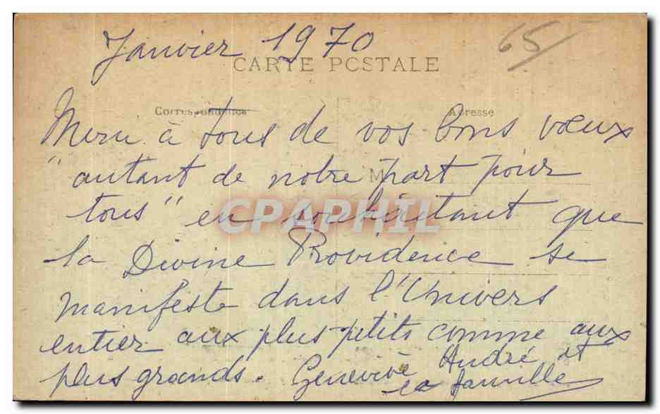 CPA Folklore Costume Types des Pyrenees Premiere risette a Papa  — Verso