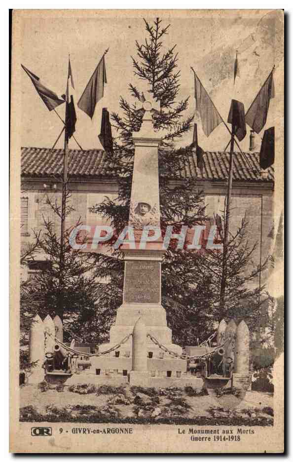 Givry-en-Artonne — The Memorial to the Dead of the War 1914-1918 — publisher OR, no. 9