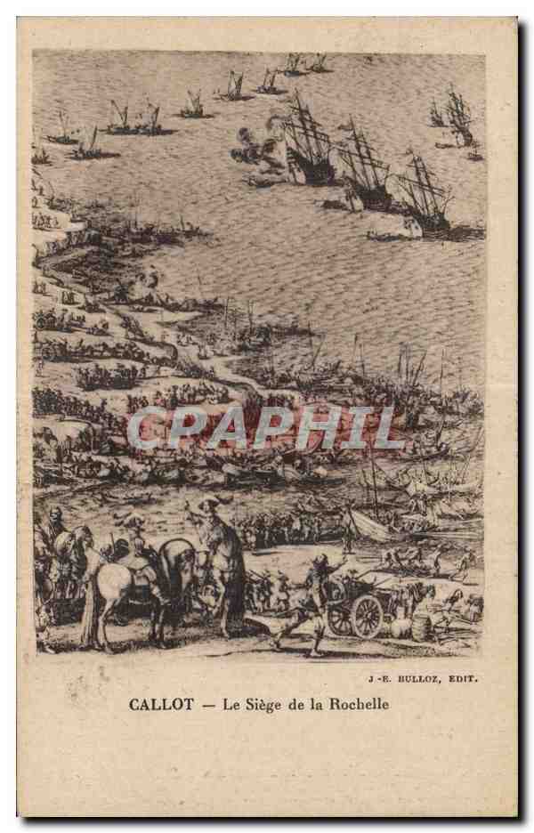 CPA Callot Le siege de la Rochelle