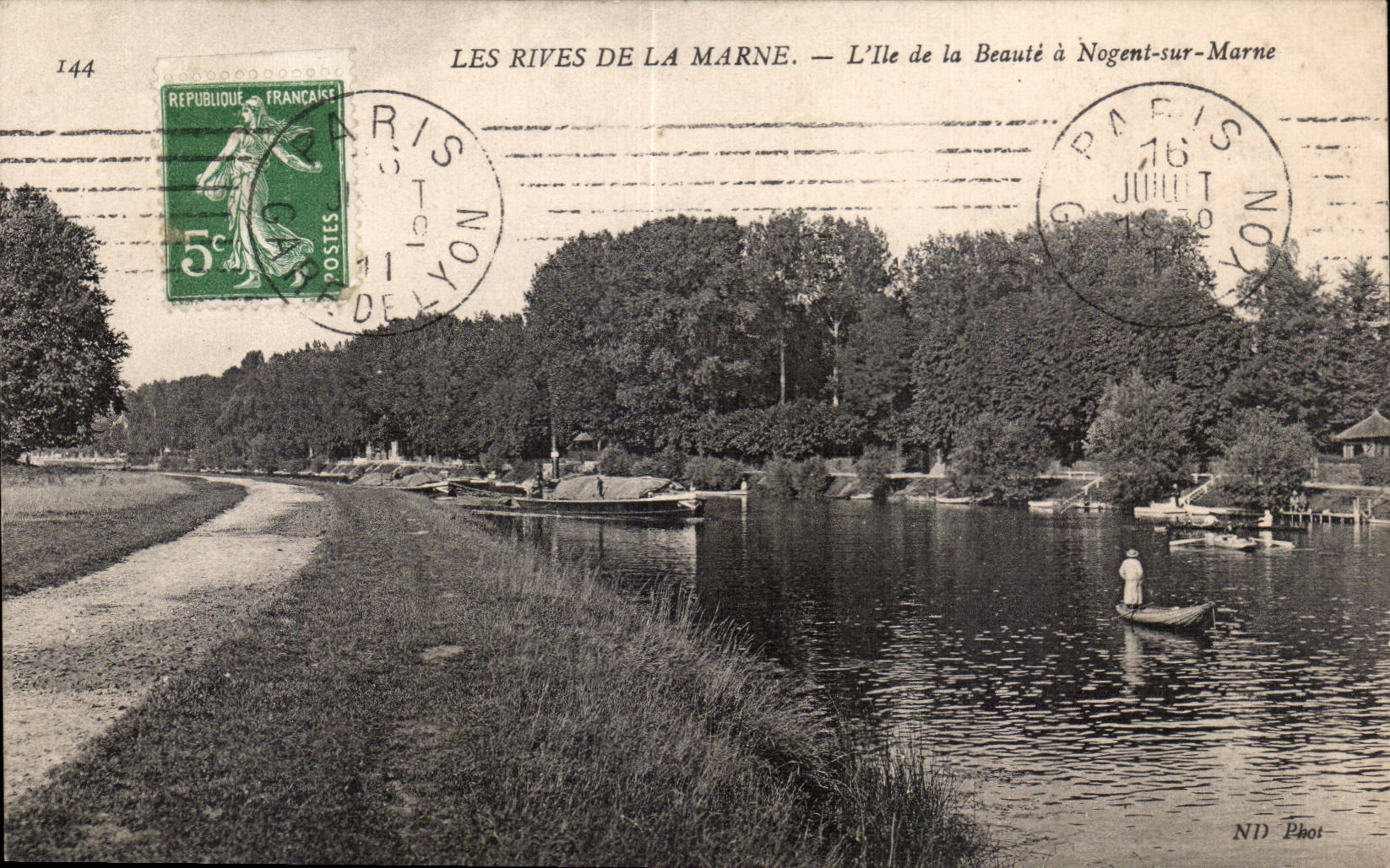 De oevers van de Marne — De Eiland van de Schoonheid in Nogent-sur-Marne — ND Phot